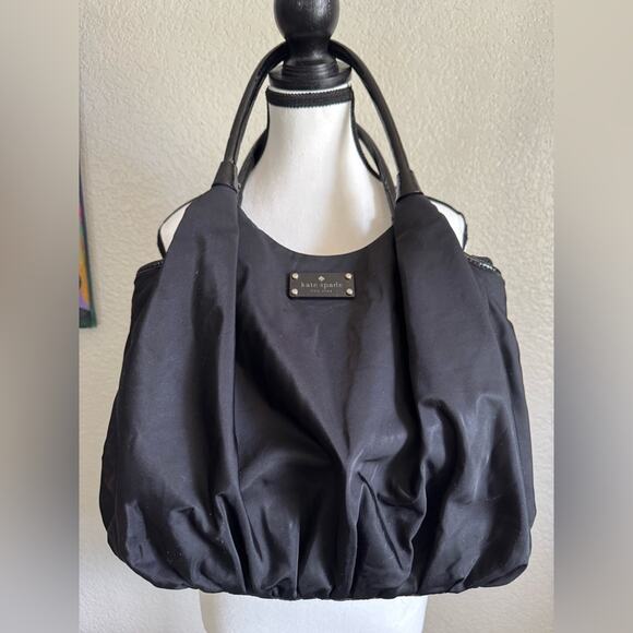 Kate Spade Black Puffy Shoulder Bag with Double Handles - Picture 1 of 11